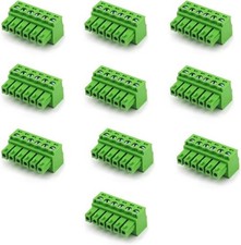 10PCS 6 Pin 3.81mm Pitch Screw Terminal Block Connector Plug 16AWG Male Plug