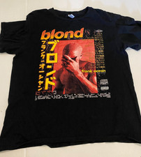 Frank Ocean Blond Album Rap Tee Size Medium Black 21" pit to pit