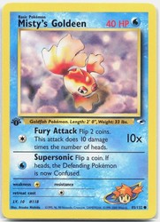 Misty's Goldeen 85/132 Gym Heroes 1st Edition