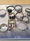 Lot of 11Vintage 925 Sterling Silver Rings - Sizes 5-11  37g