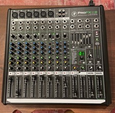 MACKIE PROFX12v2 Interfaz Mezcladora de Efectos de 12 Canales con Cable de Alimentación - Potencia Funciona