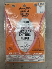 Vintage Susan Bates Circlon Nylon Circular Knitting Needle 36  Size 10 USA