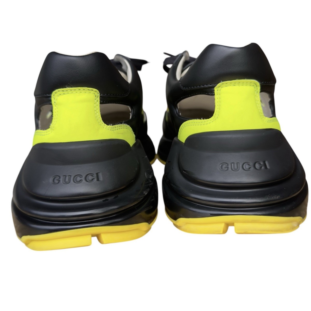Gucci Rhyton Cut Out Black Sneakers Men