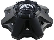 FUEL Matte Black Chrome Rivets Wheel Center Caps One 1 1002-53B M-447 8-Lug