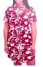 New Halston Women’s Short Sleeve Button Front Shirt Dress Large L Pink
