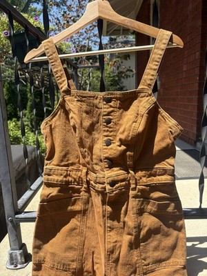 Universal Thread brown Mustard Utility Overalls size 4 Cotton Jumpsuit