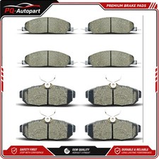 Front Rear Ceramic Disc Brake Pads Fit For 2005 2006 2007-2010 Ford Mustang