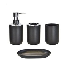4Pcs Bathroom Accessories Set Bin Soap Dispe Dispenser Toothbrush Cup Etc