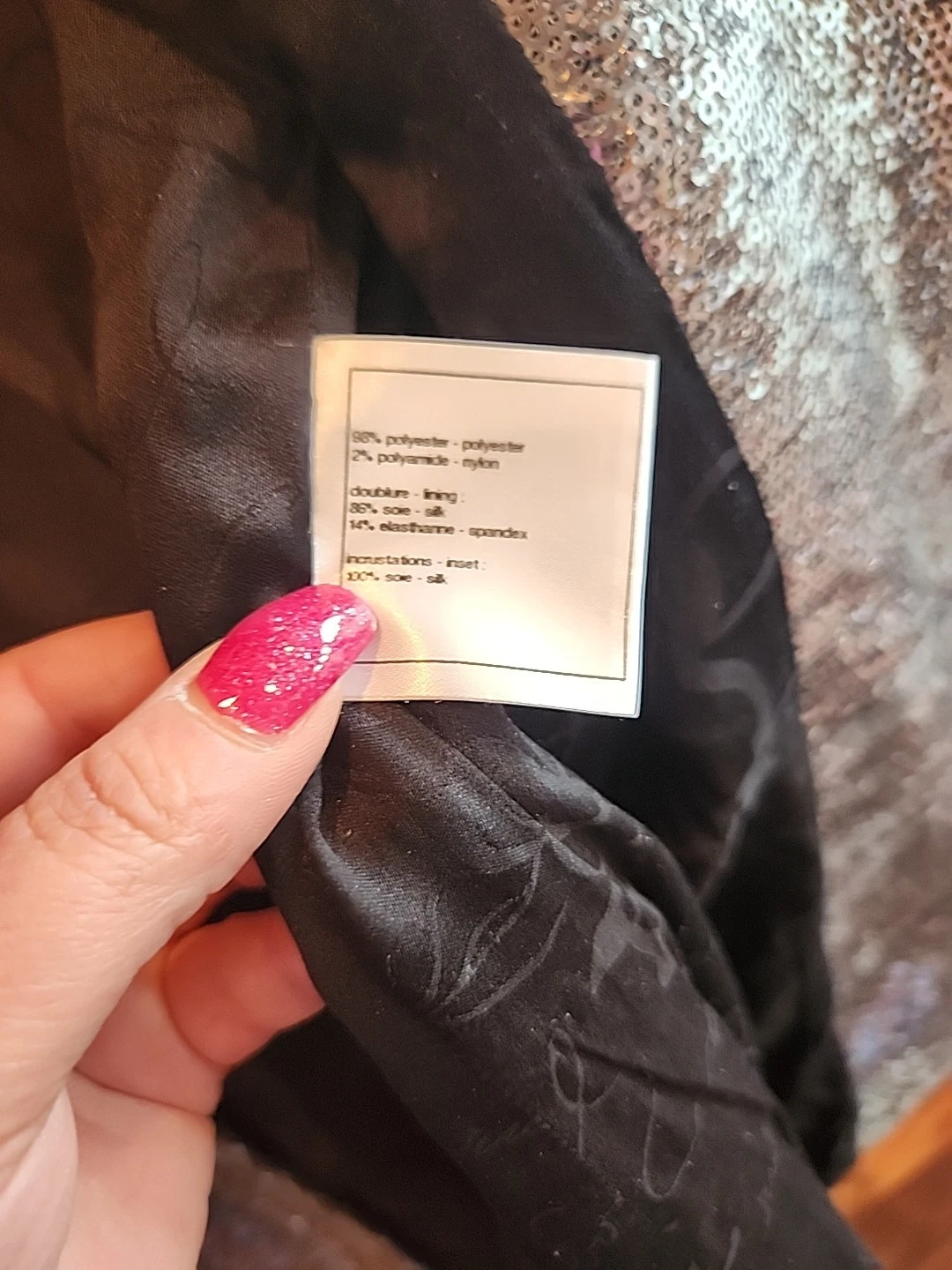 Giacca tuta Chanel in paillettes argento come nuova taglia 38 made in France