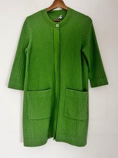 COS Green Textured Zip Jacket XS Lightweight Coat Long Cardigan