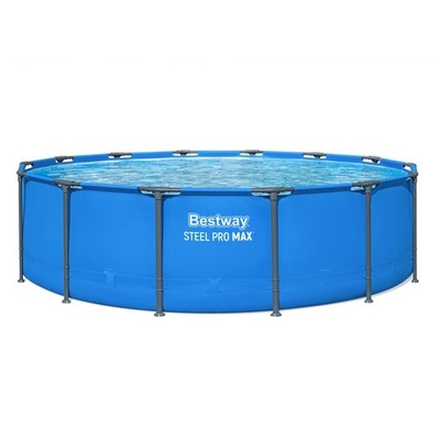 Bestway Steel Pro MAX 14  x 42'' Metal Frame Above Ground Pool, Blue, POOL ONLY