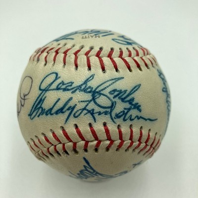 Warren Giles George Kelly Stan Coveleski HOF Multi Signed Baseball 18 Sigs JSA