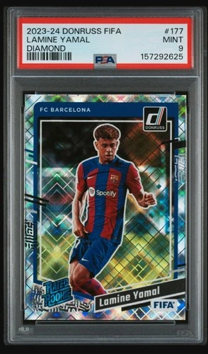 2023 Donruss Lamine Yamal RC Diamond Parallel #177 PSA 9