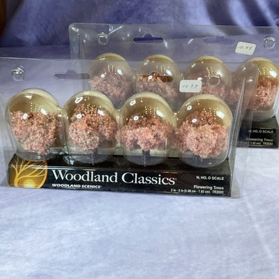 Two Woodland Classics 3593 Flowering Trees 2-3'' Scenery for N HO O Scale Trains