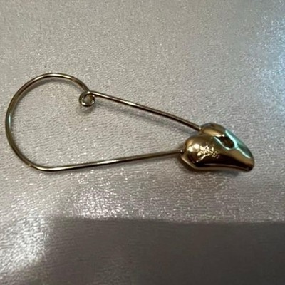 Vivienne Westwood Safety Pin Brooch Gold-tone Metal Penis Motif