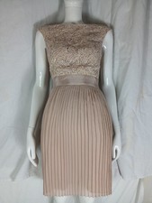 Ted Baker Brown Fit  Flare Sleeveless Midi Dress Size 6 UK Womens