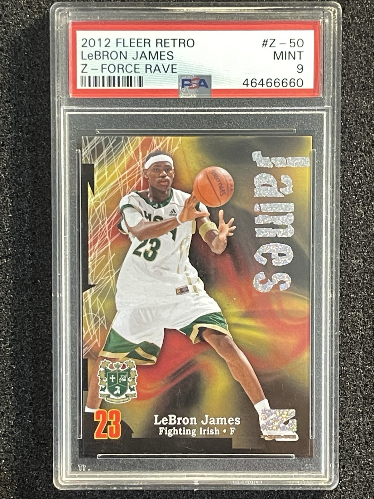 2012 Fleer Retro Z Force Rave Lebron James #/399 PSA 9 Low Pop 47
