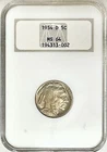 1934 D BUFFALO NICKEL NGC MS64
