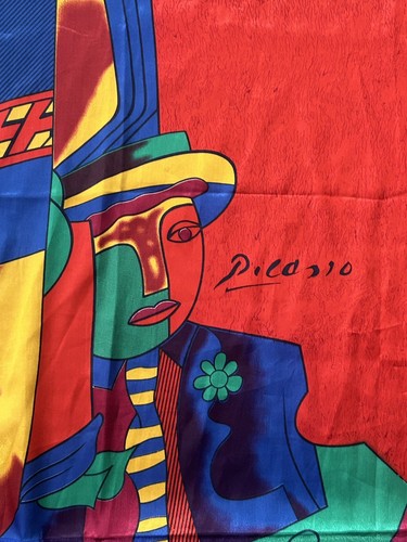 Picasso Multi Color Abstract Silk Scarf - Picture 4 of 8