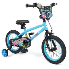 14 Inch Kids Bike w/Training Wheels, Dual Hand & Coaster Brakes, Adjustable Seat