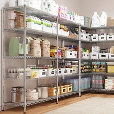 Heavy Duty 4/5Tier Wire Shelving Rack Adjustable Storage Unit Max 1500lbs