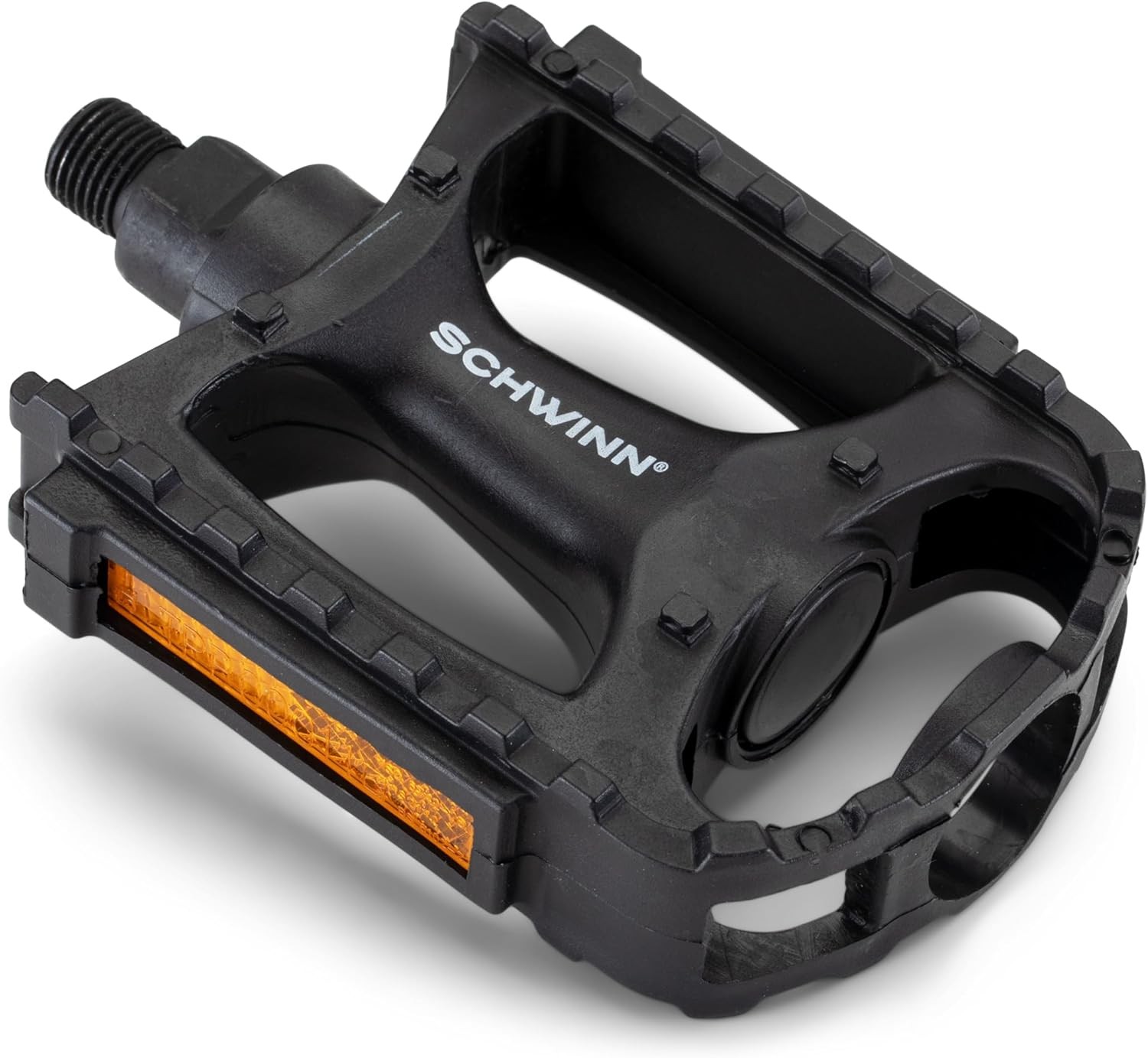 Schwinn Basic Composite Bike Pedals, Black, Set of 2, Lightweight, with Reflecto