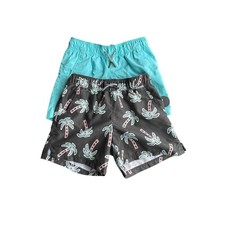 Lot of 2 Rugged Shark Boys Size 8 Swim Trunks Board Shorts UPF 50