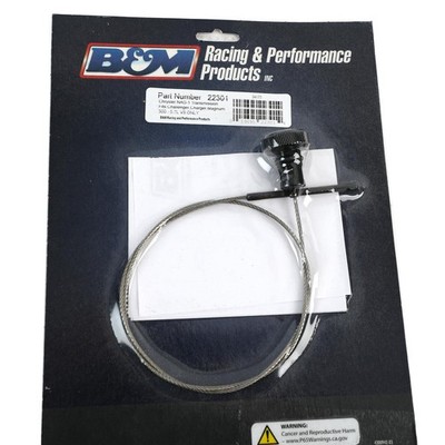 B&M 22301, NAG-1 Locking Transmission Dipstick, Aluminum Handle, Black, Each