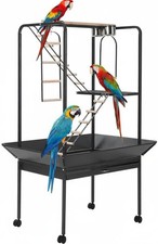 Birdcage Stand Play Center with Perche Ladder Indoor Outdoor Playground Parakeet