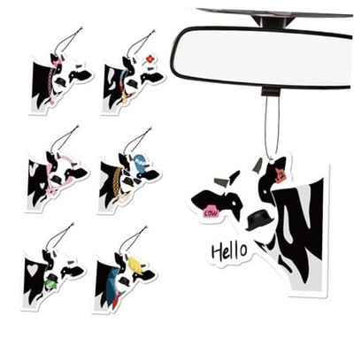 7 Pcs Cow Print Car Air Fresheners for Women   Cute Hanging Car Accessories