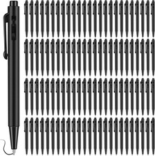 100 Pcs 4'' Mini Pen Bulk 0.7 Mm Small Retractable Ballpoint Tiny Black Ink Pen