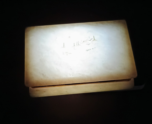 Alabaster Trinket Box and Tray Italy Translucent - Picture 13 of 15