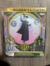 Elphaba Deluxe Wicked Witch Halloween Costume-Disguise Adult Large 12/14