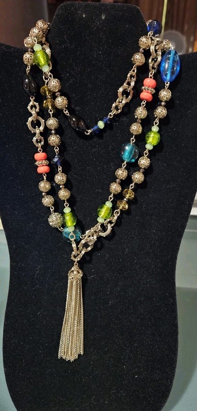 Beautiful Silver Tone CABI 3pc Necklace or More (Anklet?) RARE Signed