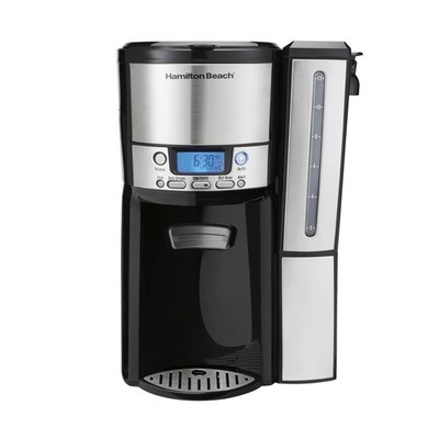 Hamilton Beach One Press Programmable Dispensing 12 Cup Coffee Maker with Int...