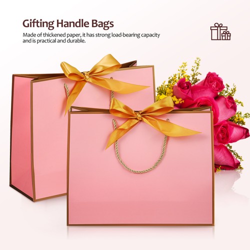 10 Stück Geschenktüte Party Goodie Bags Vater verziert mit Schleifenmotiv - Bild 9 von 11