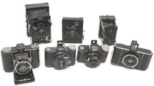 Lot of 7 x vintage cameras mixed brands For Parts only