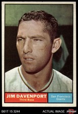 1961 Topps #55 Jim Davenport Giants 4 - VG/EX
