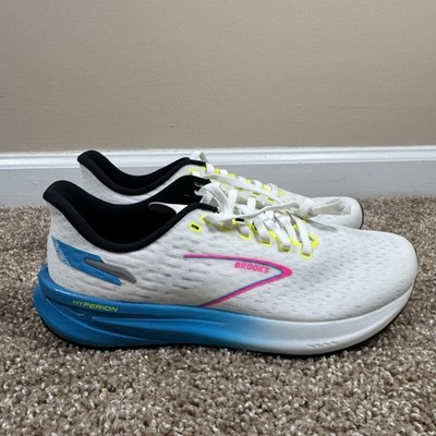 Brooks Hyperion Running Shoes Womens Size 9.5 White Blue Athletic Sneakers NEW