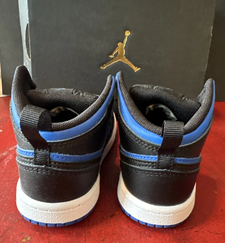 Nike Air Jordan 1 Mid - Azul Real Y Negro - TD 9C DQ8425 042 - ¡Nuevo En Caja! Foto 3 de 4