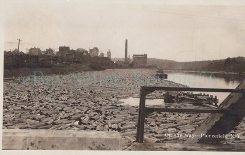 Carte Postale Ancienne RPPC – Bateau Remorquant Du Bois – Rivière St. Joe, Washington – Vintage