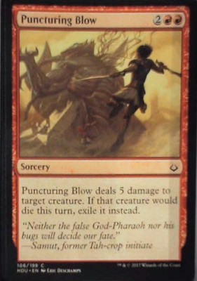 Puncturing Blow - Hour of Devastation: #106, Magic: The Gathering Nm C260