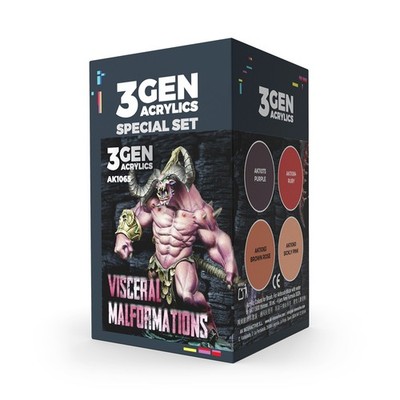 AK Interactive 3Gen Acrylics - Visceral Malformations Effects Paint Set AK1065