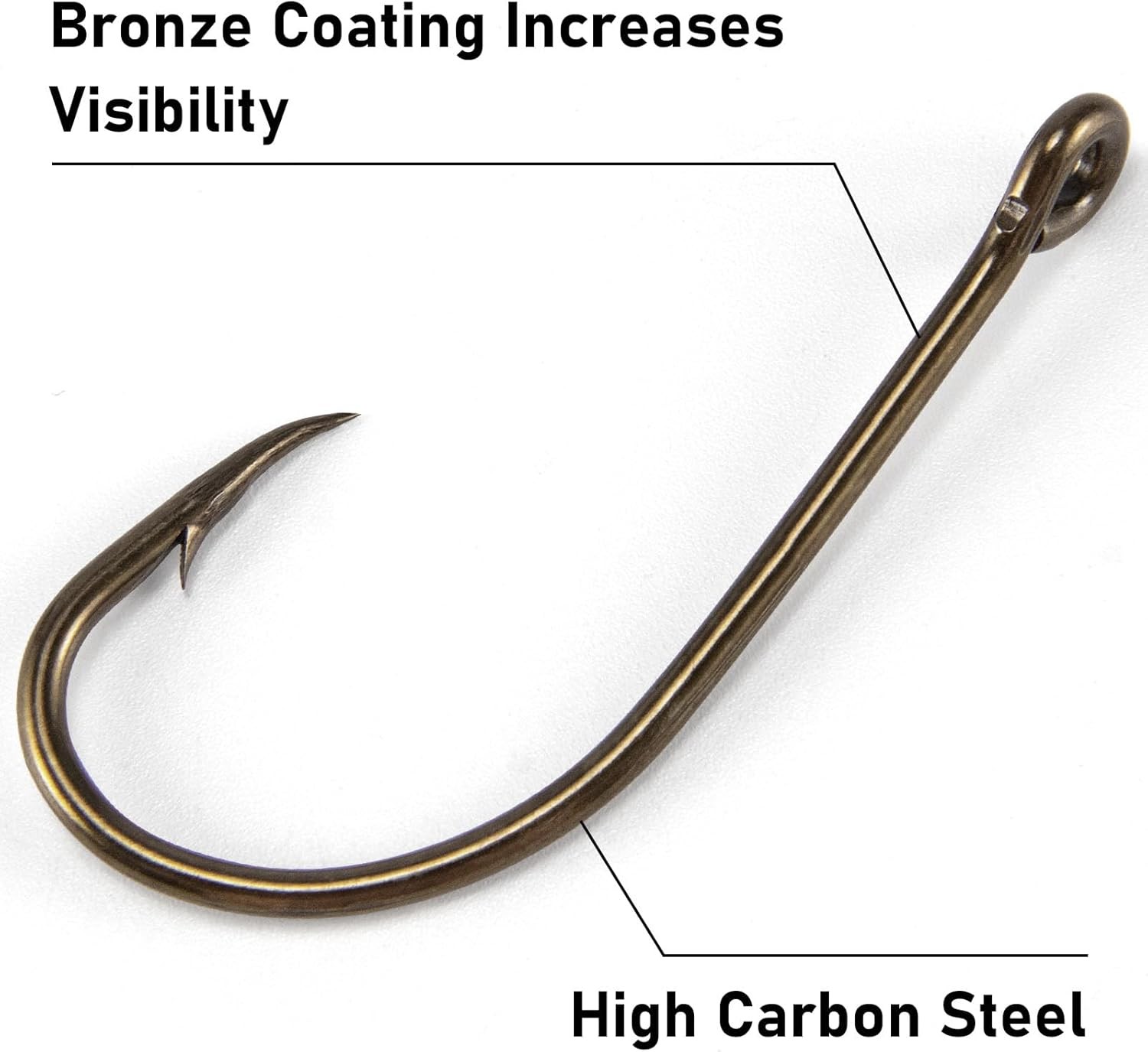 Dr.Fish 100 Pack Beak Hook, Bronze, Reversed Hollow #1/0-100 Pack, Bronze 