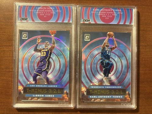 LeBron James [Pink] #9 2019 Panini Donruss Optic T-Minus 3,2,1 card