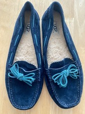 UGG Moccasin Women's 9.5 Blue Turquoise Slippers Driving Shoes