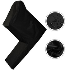 Copripolvere da Esterno per Tapis Roulant a Forma di L Tessuto Oxford Nero Tre D