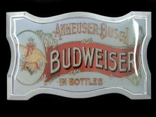 SB13129 NOS REALLY NICE  ANHEUSER-BUSCH BUDWEISER  BEER ADVERTISEMENT BUCKLE
