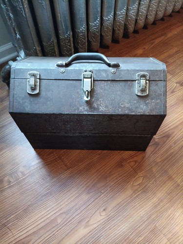 Vintage KENNEDY KITS 1018 Cantilever Metal Tool Box Machinist Made In USA