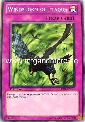 Yu-Gi-Oh 3x Windstorm of Etaqua - - - SDDL